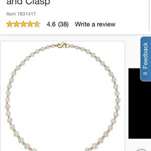 Elegant Pearl Necklace with Gold Accents